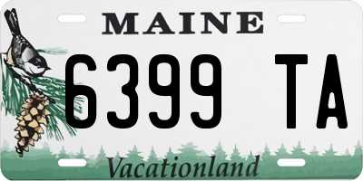 ME license plate 6399TA