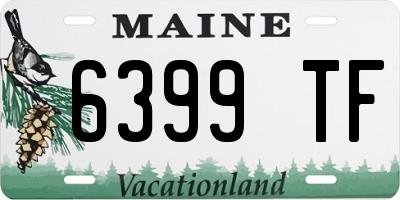 ME license plate 6399TF