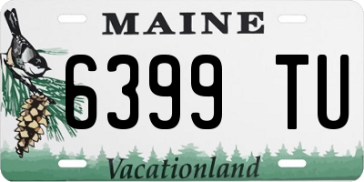 ME license plate 6399TU