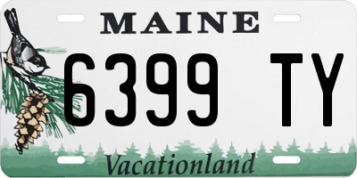 ME license plate 6399TY