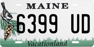 ME license plate 6399UD