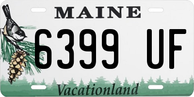 ME license plate 6399UF