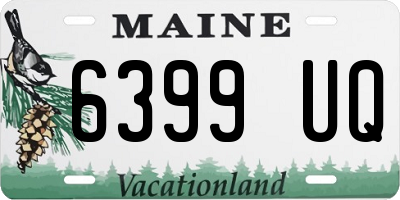 ME license plate 6399UQ