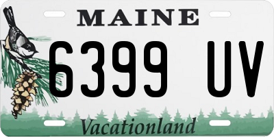 ME license plate 6399UV