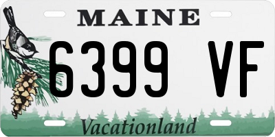 ME license plate 6399VF