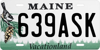 ME license plate 639ASK