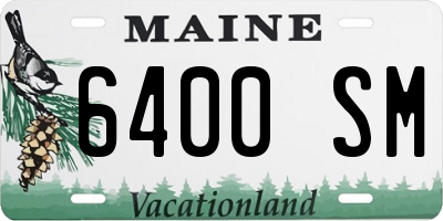 ME license plate 6400SM