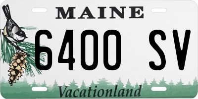 ME license plate 6400SV