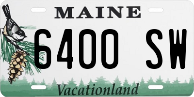 ME license plate 6400SW