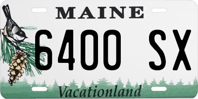 ME license plate 6400SX