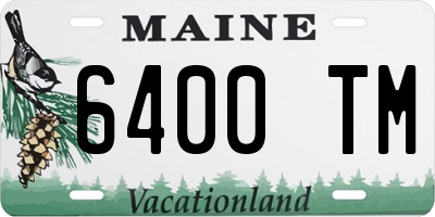 ME license plate 6400TM