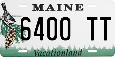 ME license plate 6400TT