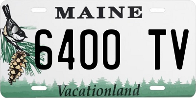 ME license plate 6400TV