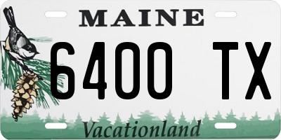 ME license plate 6400TX
