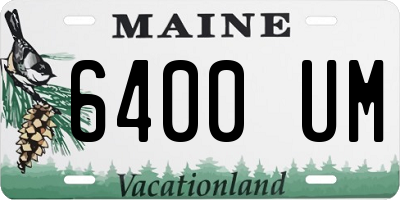 ME license plate 6400UM