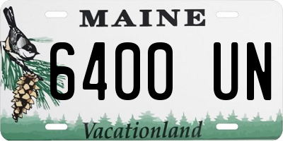 ME license plate 6400UN