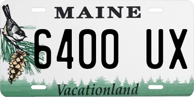 ME license plate 6400UX