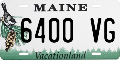 ME license plate 6400VG