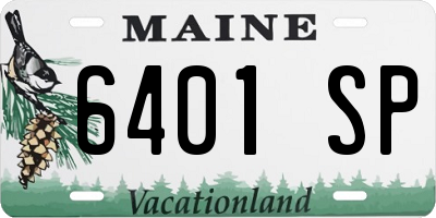 ME license plate 6401SP