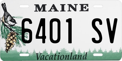 ME license plate 6401SV