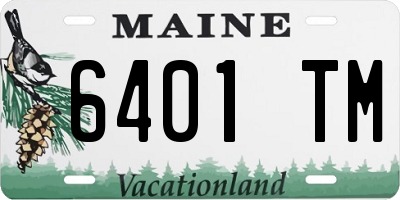 ME license plate 6401TM