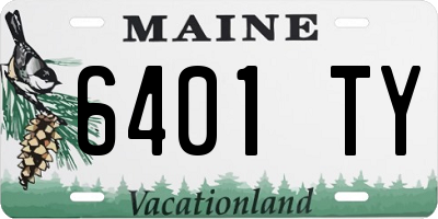 ME license plate 6401TY
