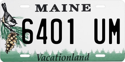 ME license plate 6401UM