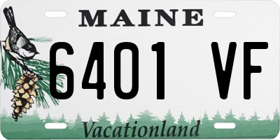 ME license plate 6401VF
