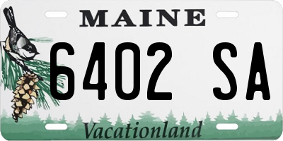 ME license plate 6402SA