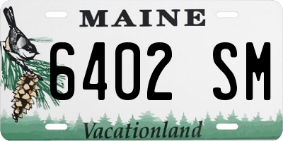 ME license plate 6402SM