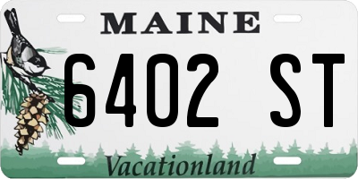 ME license plate 6402ST