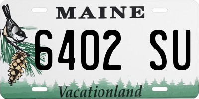 ME license plate 6402SU