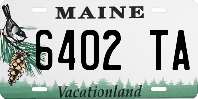 ME license plate 6402TA