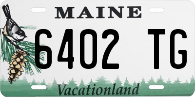 ME license plate 6402TG