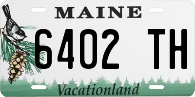 ME license plate 6402TH