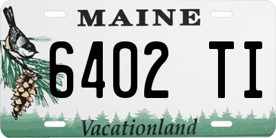 ME license plate 6402TI