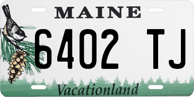 ME license plate 6402TJ