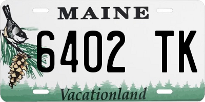 ME license plate 6402TK