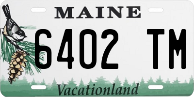 ME license plate 6402TM