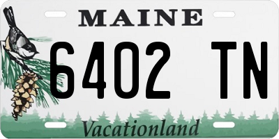 ME license plate 6402TN