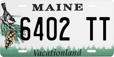 ME license plate 6402TT