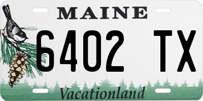 ME license plate 6402TX