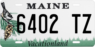 ME license plate 6402TZ