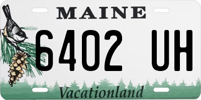 ME license plate 6402UH