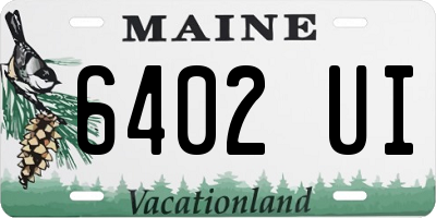 ME license plate 6402UI