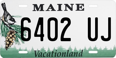 ME license plate 6402UJ