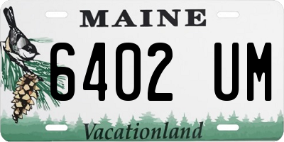 ME license plate 6402UM