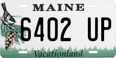 ME license plate 6402UP