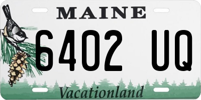 ME license plate 6402UQ