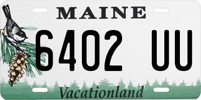 ME license plate 6402UU